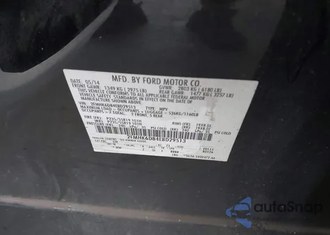 2014 Ford Flex Limited z USA, uszkodzony, nr VIN 2FMHK6D84EBD29513